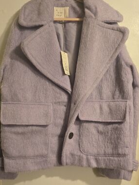 a new day Lavender Plush Wool-Blend Jacket